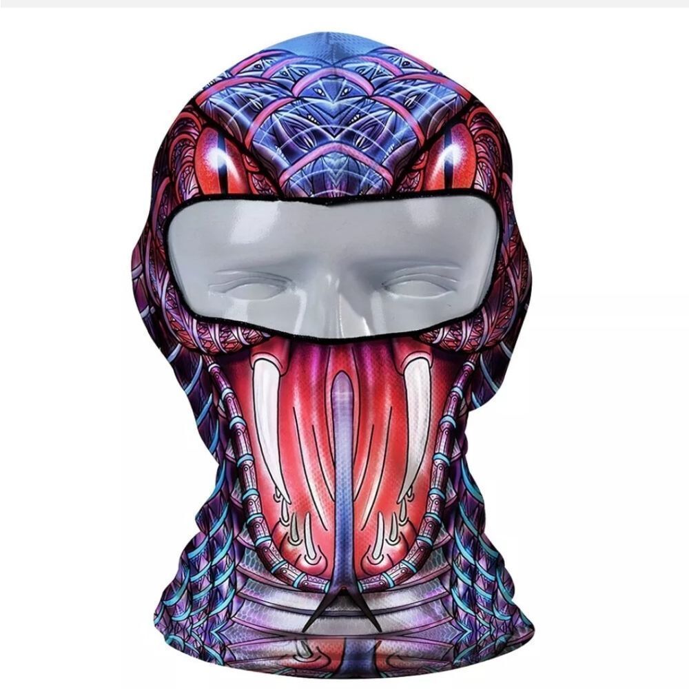 Christmas Mask Balaclava Hood Thin Neck Gaiter Cartoon Printing Full Face Mask